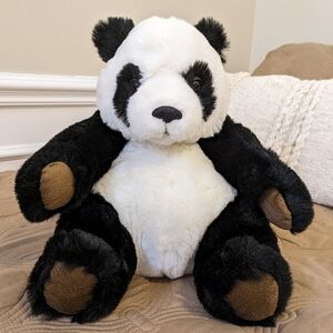 K&M International Panda Bear Plush Brown Paws Stuffed Animal Toy 12"